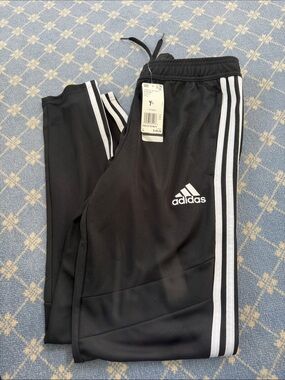 adidas Black Kids Joggers with White 3-Stripes